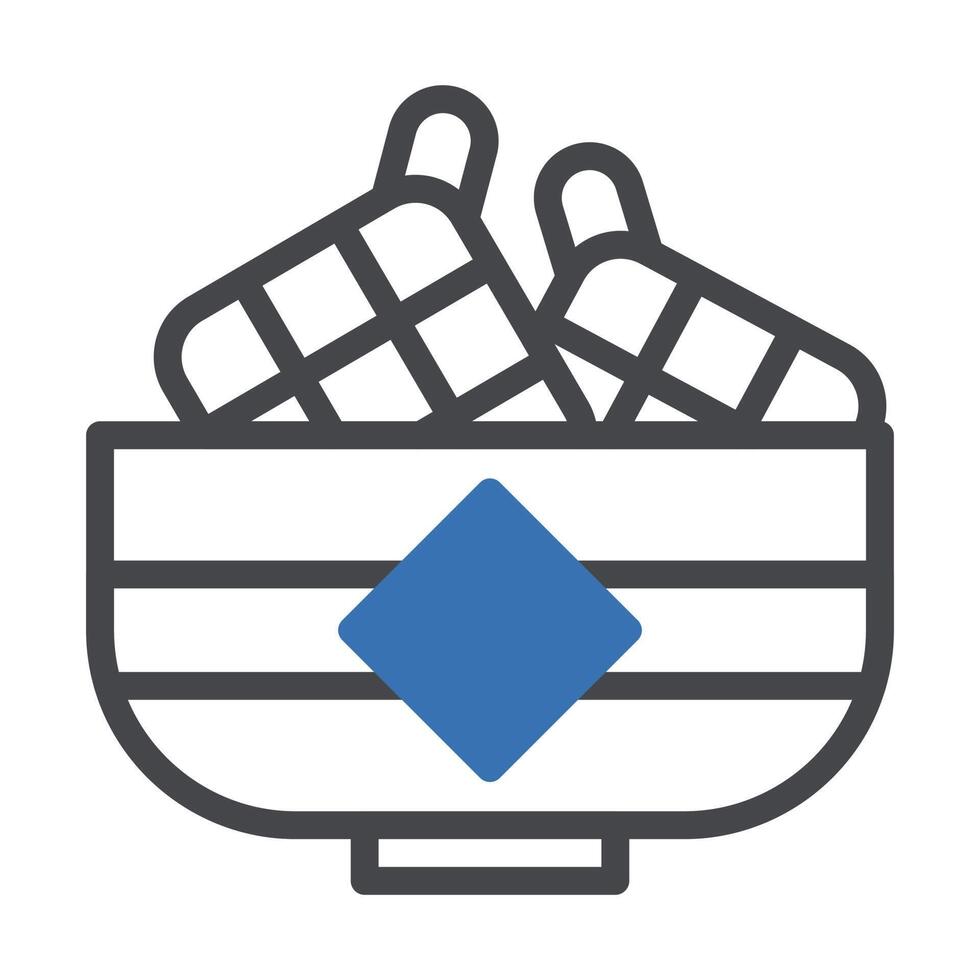 ketupat icon duotone grey blue style ramadan illustration vector element and symbol perfect.