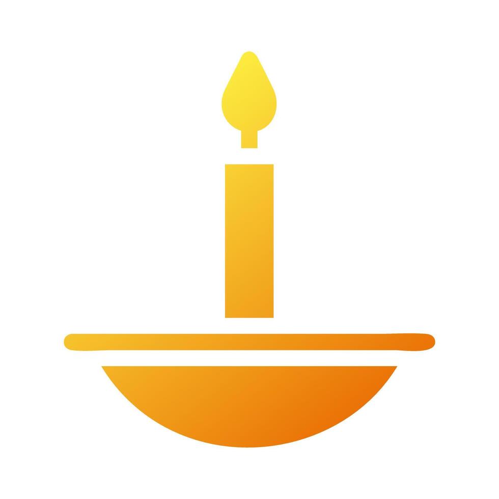 candle icon solid gradient yellow style ramadan illustration vector element and symbol perfect.