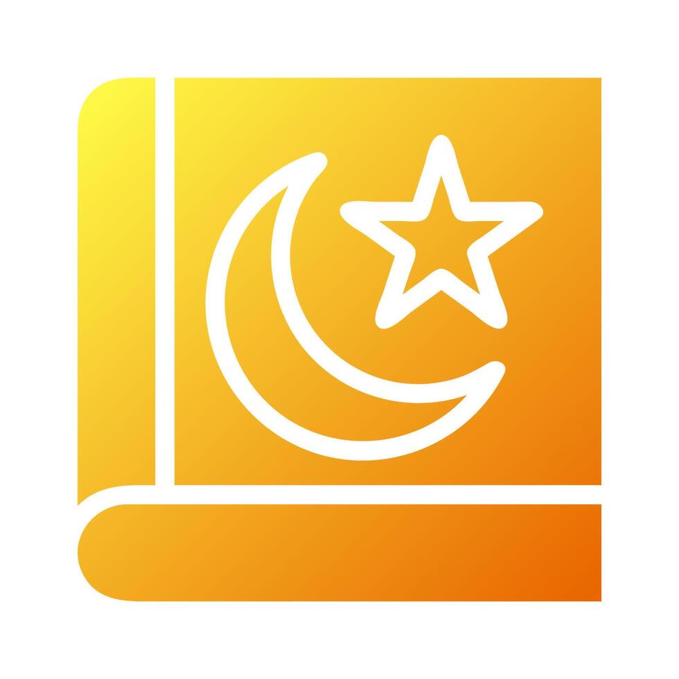quran icon solid gradient yellow style ramadan illustration vector element and symbol perfect.