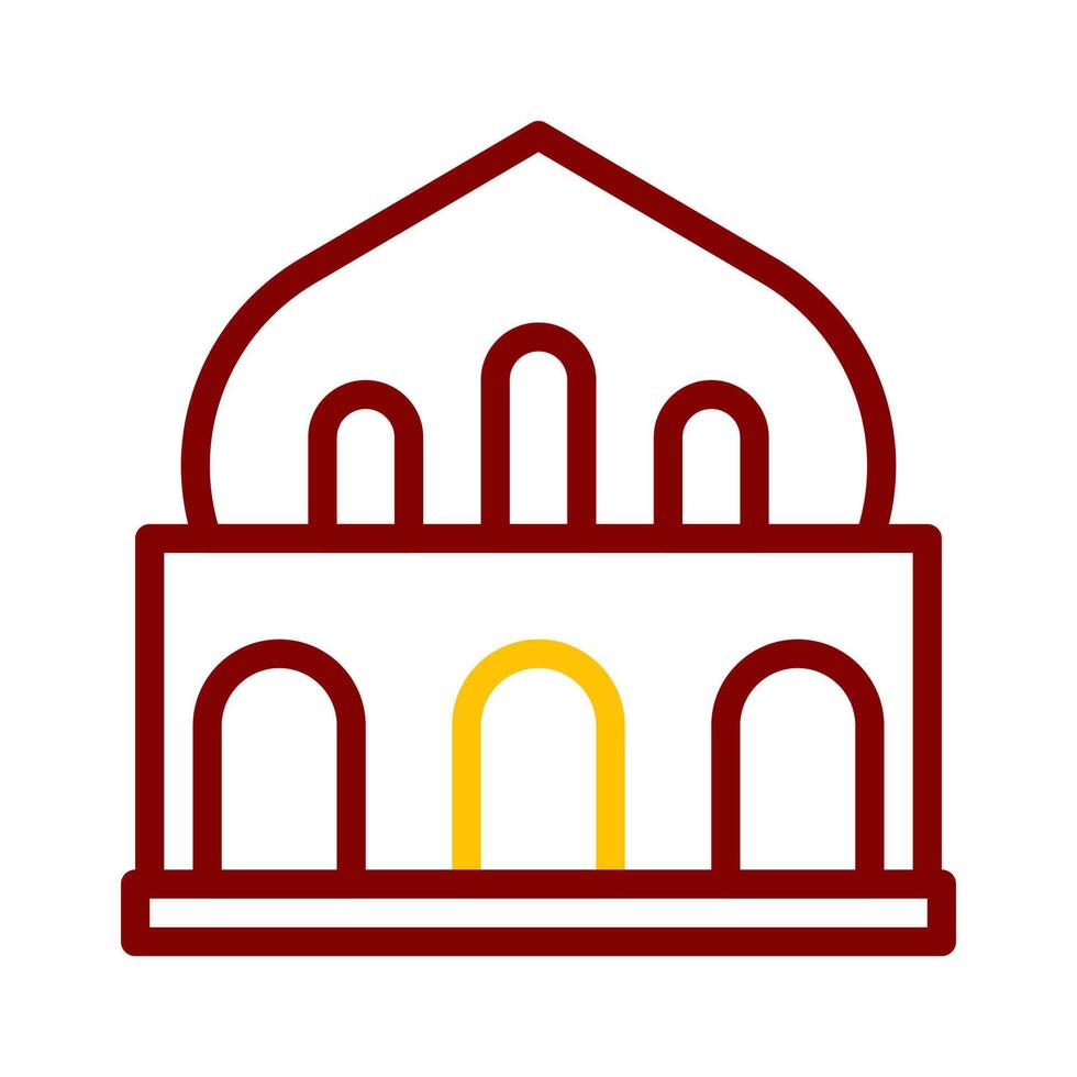 mosque icon duocolor red style ramadan illustration vector element and symbol perfect.