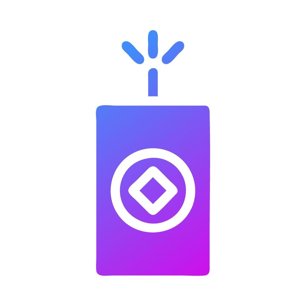 firecracker icon gradient purple style chinese new year illustration vector perfect
