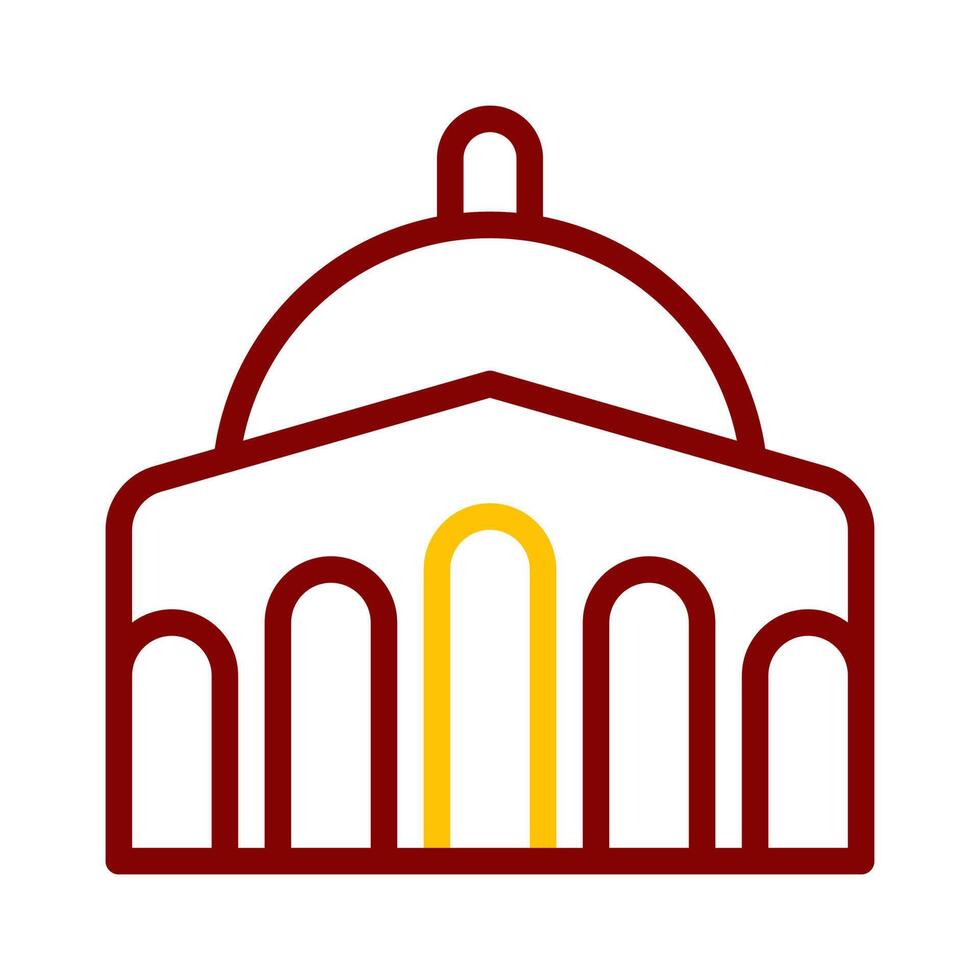 mosque icon duocolor red style ramadan illustration vector element and symbol perfect.