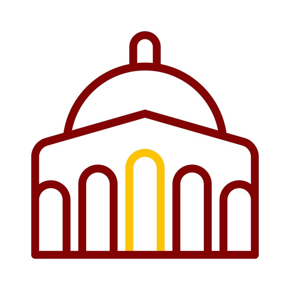 mezquita icono duocolor rojo estilo Ramadán ilustración vector elemento y símbolo Perfecto.