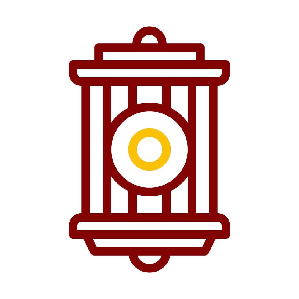 lantern icon duocolor red style ramadan illustration vector element and symbol perfect.