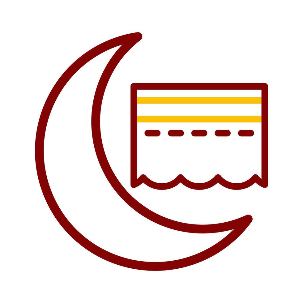 kaaba icon duocolor red style ramadan illustration vector element and symbol perfect.