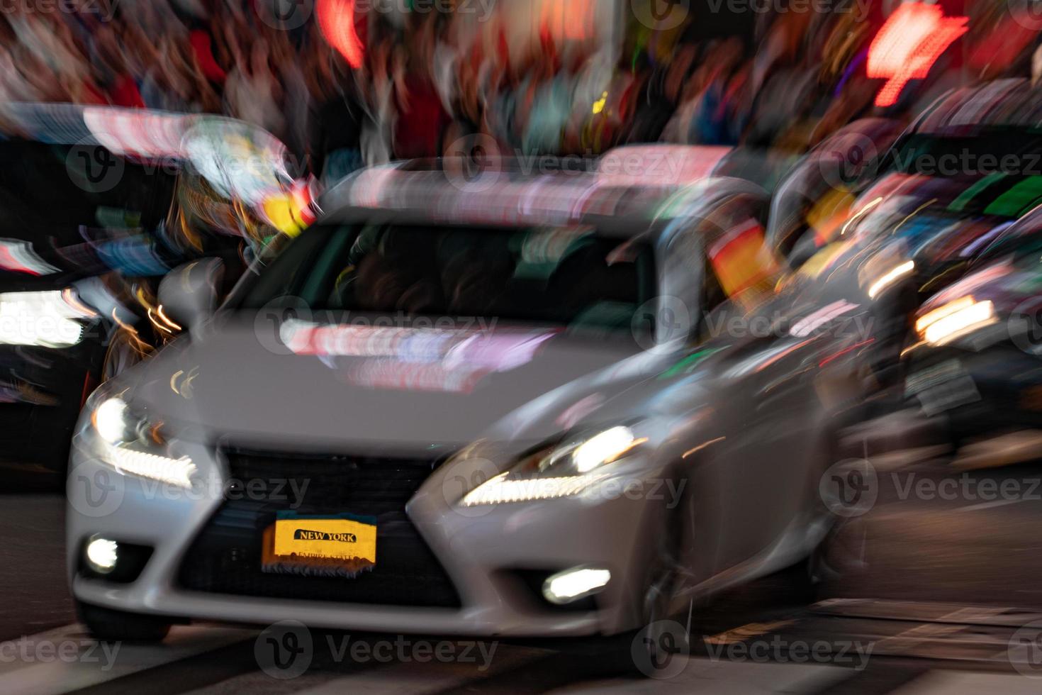 move effect on Times square full of people photo