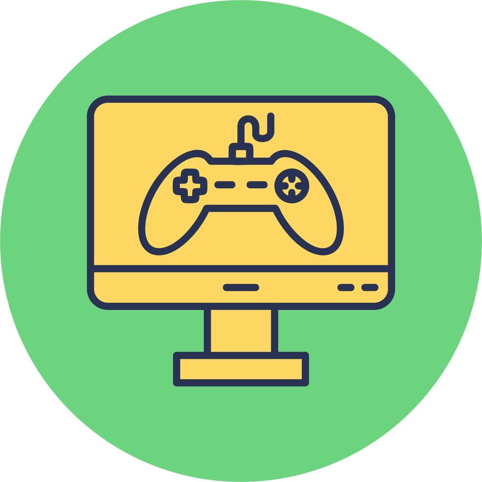 icono de vector de juego en línea