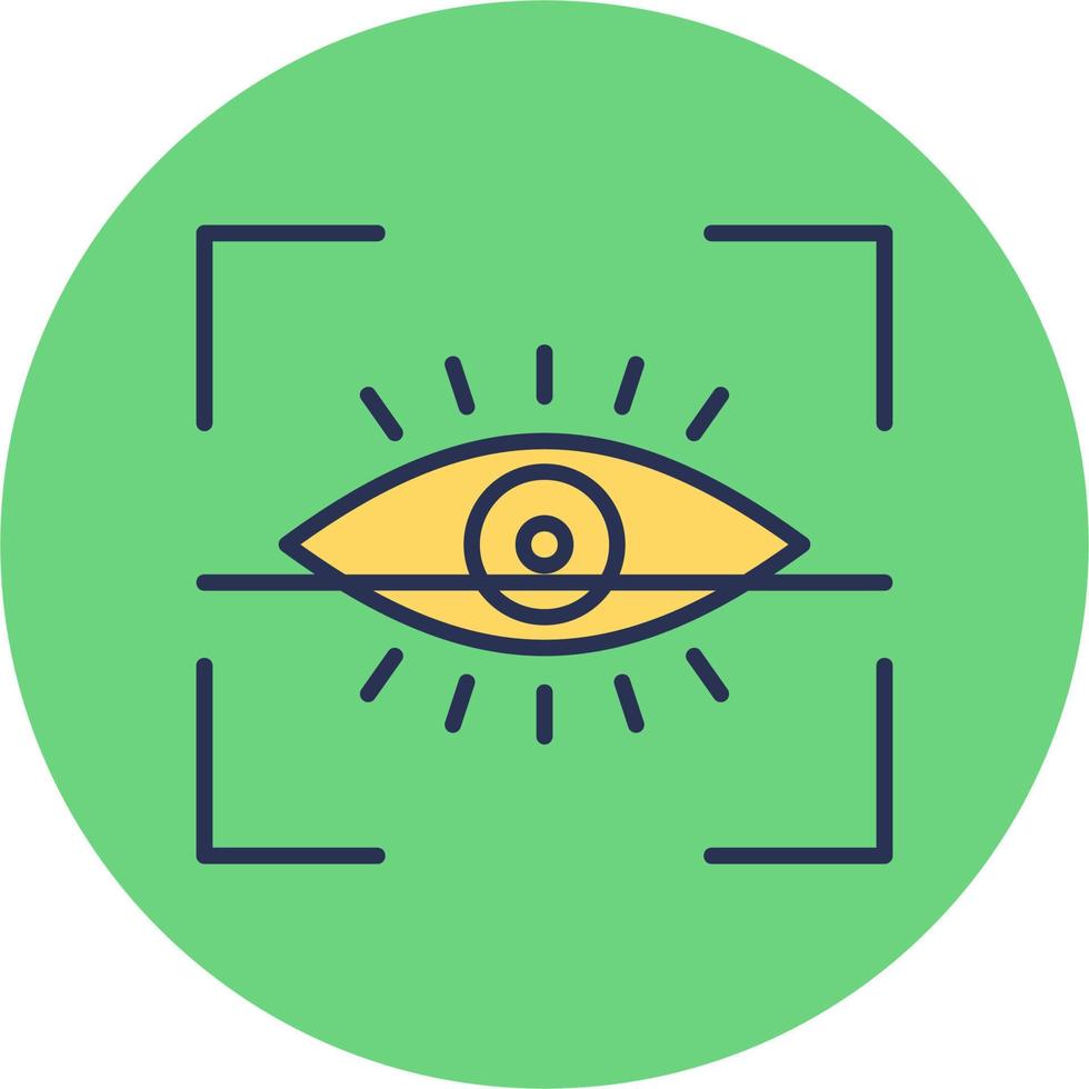 icono de vector de exploración ocular