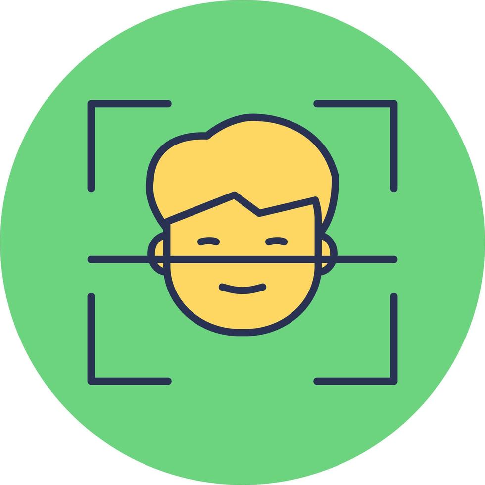 Facial Recognition Vector Icon