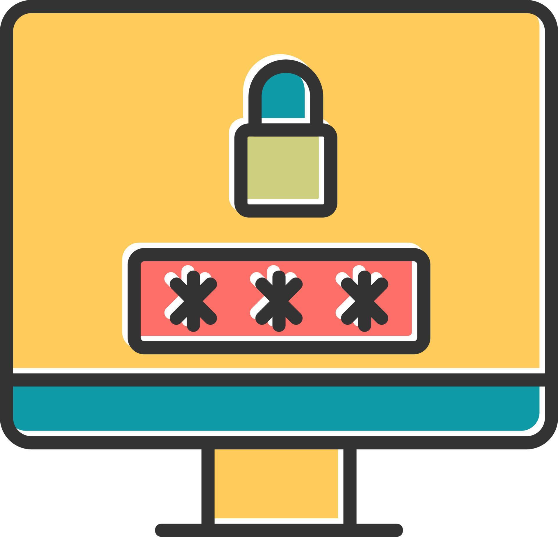 Lock screen Vector Icon 20253525 Vector Art at Vecteezy