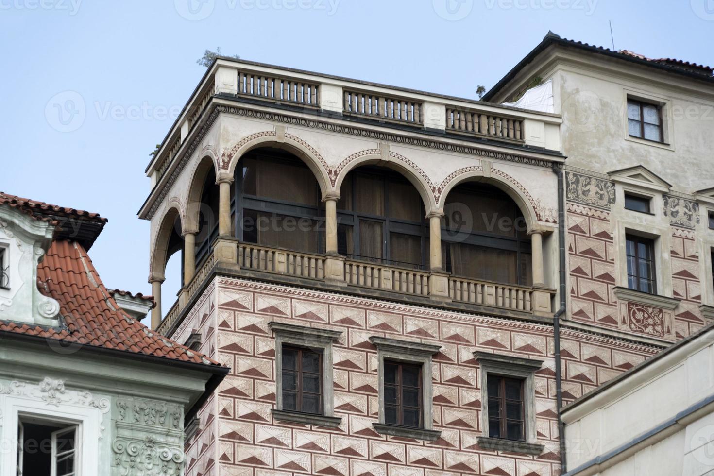 Prague old town building detail photo