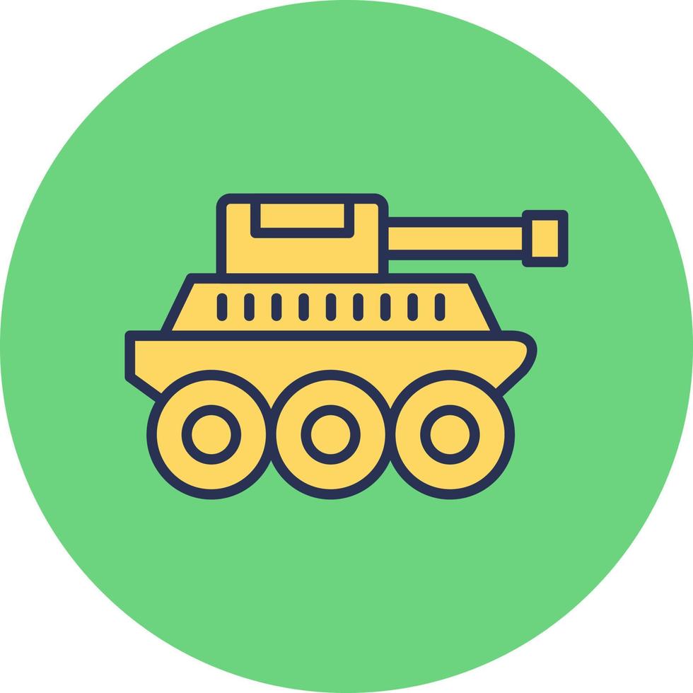 icono de vector de tanque militar