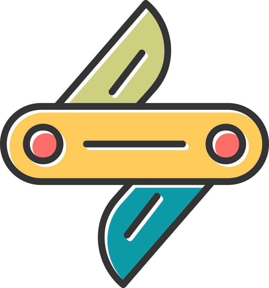 Swiss Knife Vector Icon