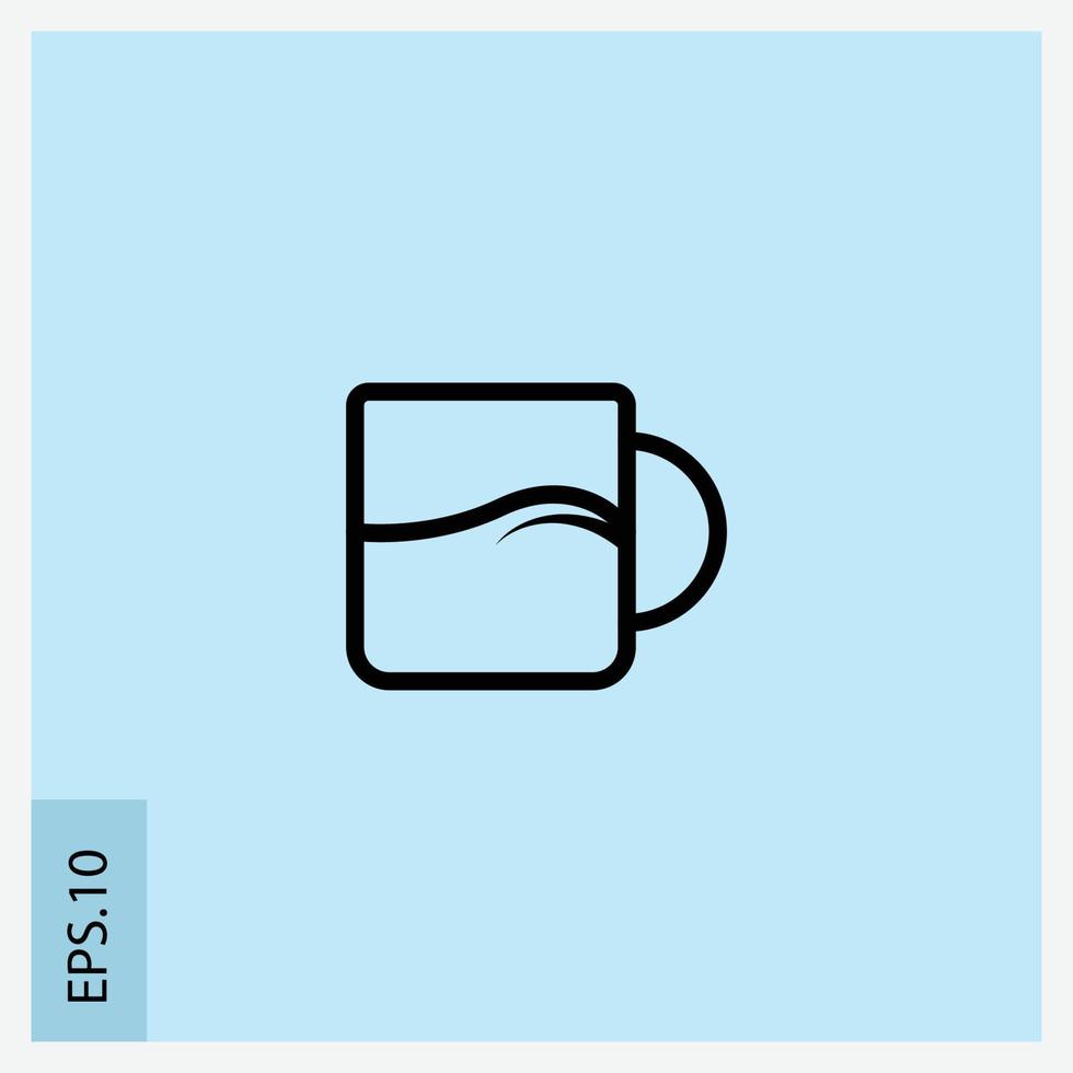 vaso mineral icono vector