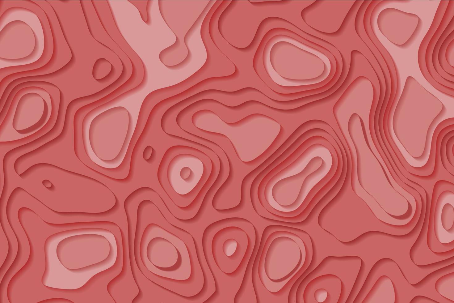 Red abstract paper cut template background vector