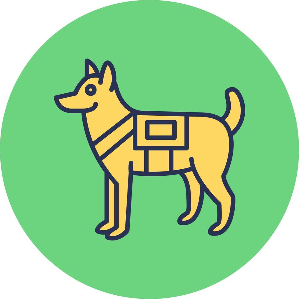 Military Dog Vector Icon