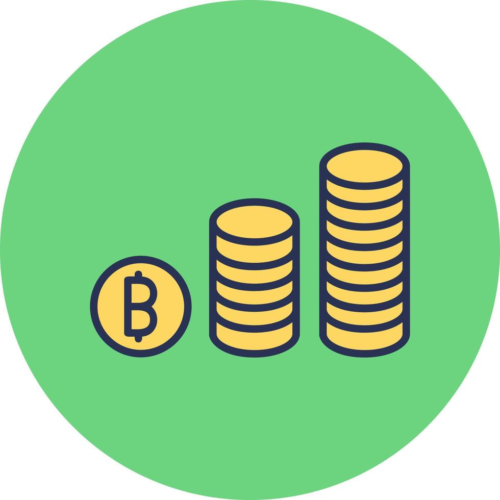 bitcoins vector icono