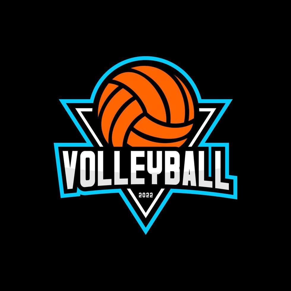 diseño de logo de voleibol vector