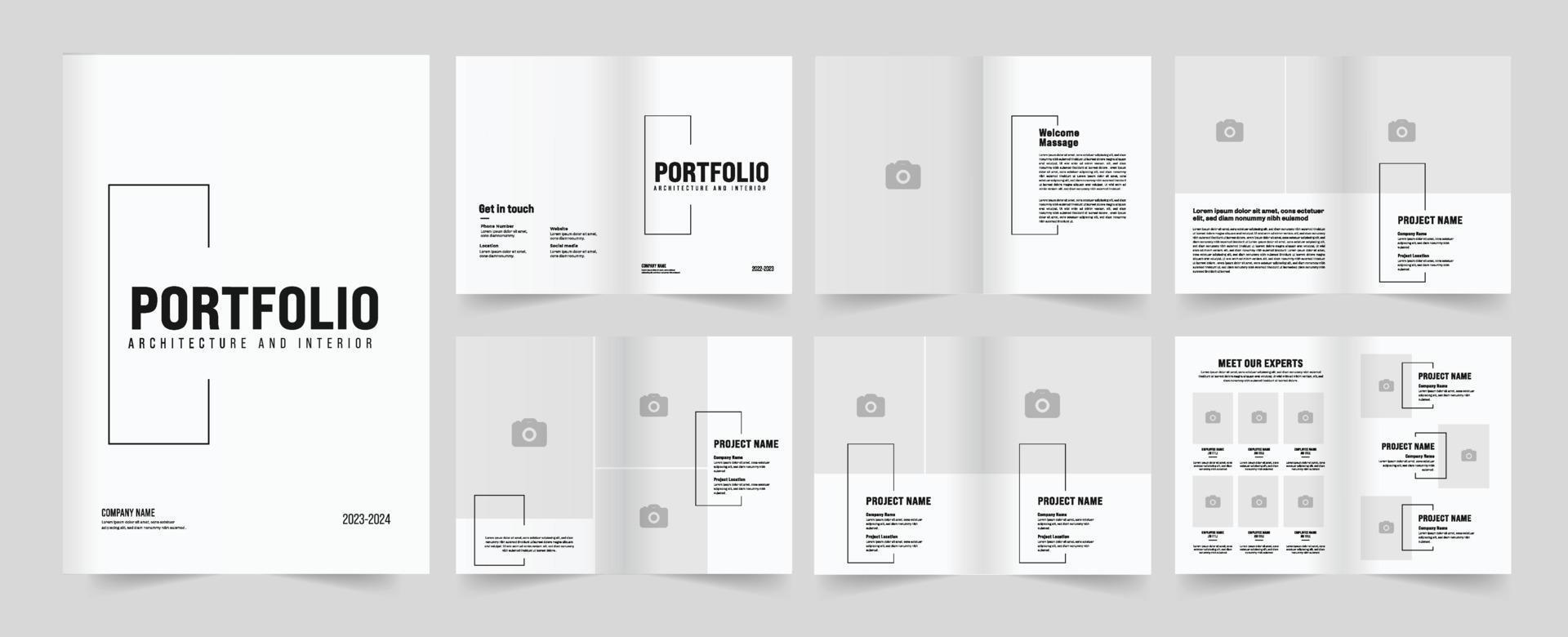 Portfolio Architecture Portfolio Template Design vector
