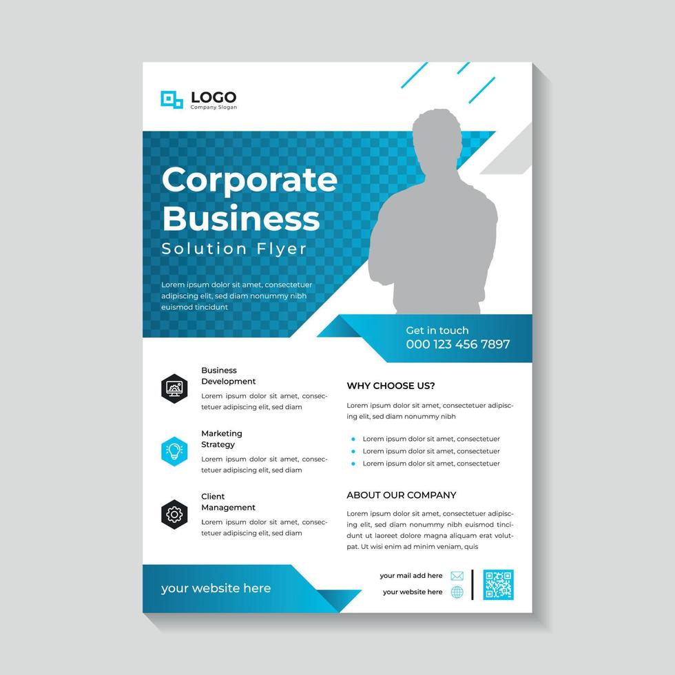 corporate business flyer template vector