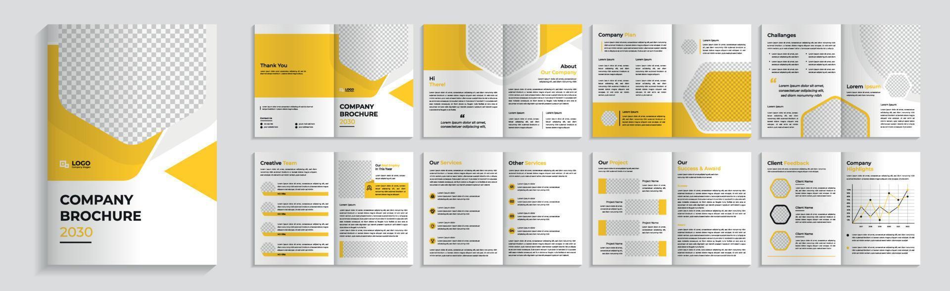 empresa perfil folleto modelo cubrir diseño diseño. vector