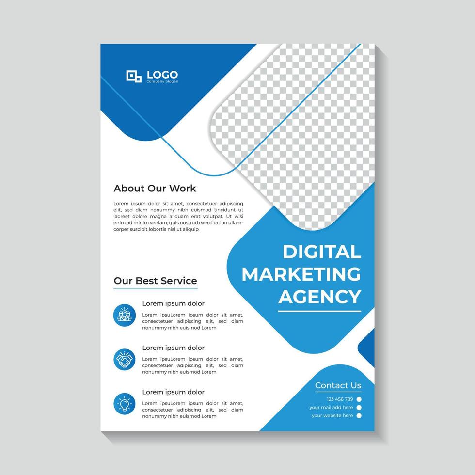 Modern marketing business flyer design template, marketing flyer, business template, corporate flyer vector
