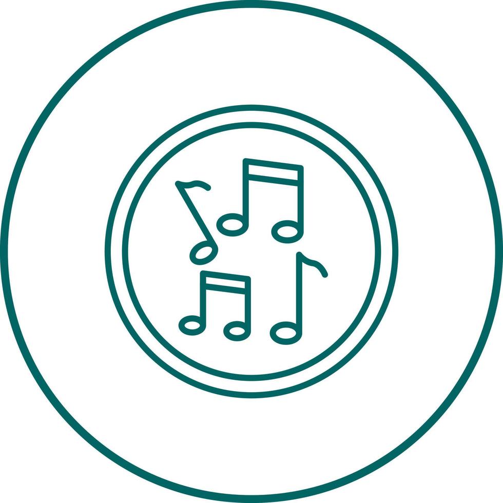 icono de vector de notas musicales