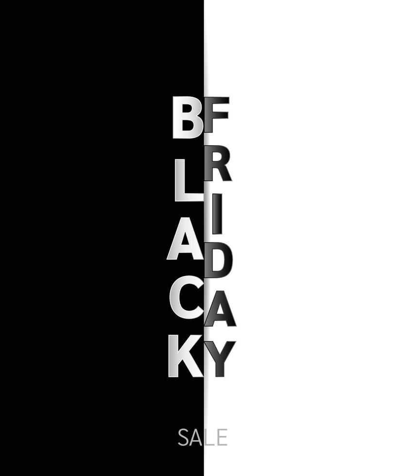 negro viernes venta. diseño con negro y blanco tipografía para promoción, publicidad, web, social y Moda social medios de comunicación, sitio web y móvil desarrollo, correo electrónico. vector