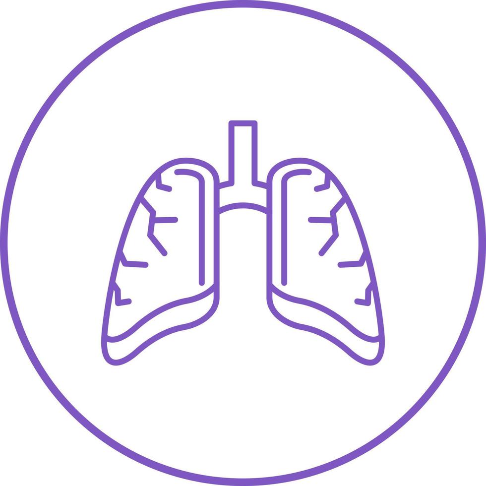 icono de vector de pulmones