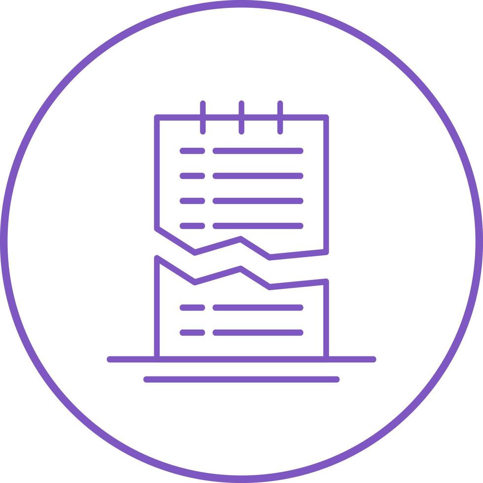 Corrupted List Vector Icon