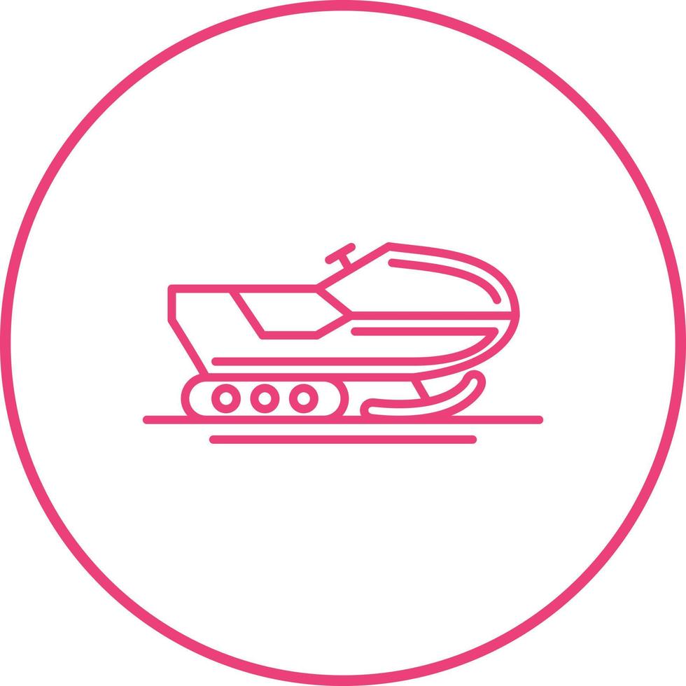 Snowmobile Vector Icon