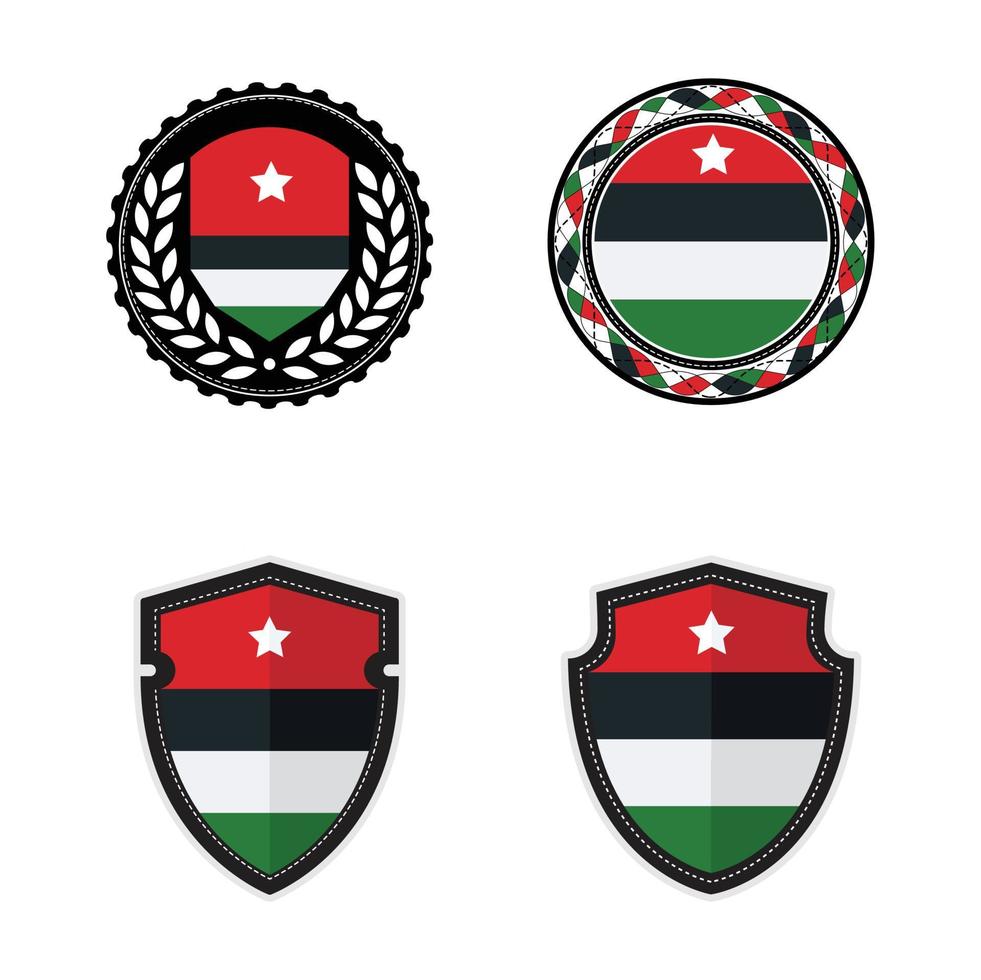 Flat design jordan national emblems vector