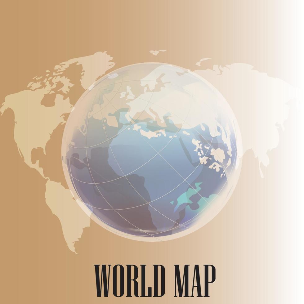 Vector world map Communication World Global Commerce.