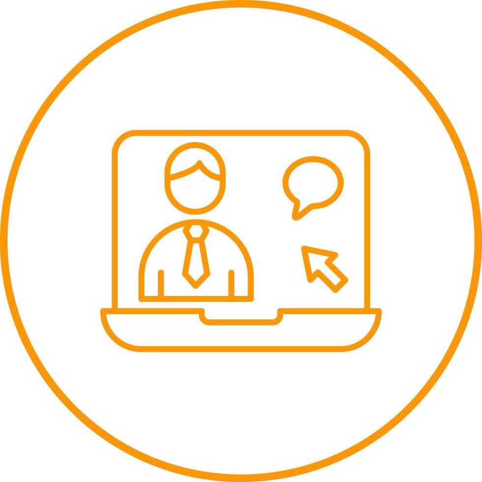 Online Interview Vector Icon