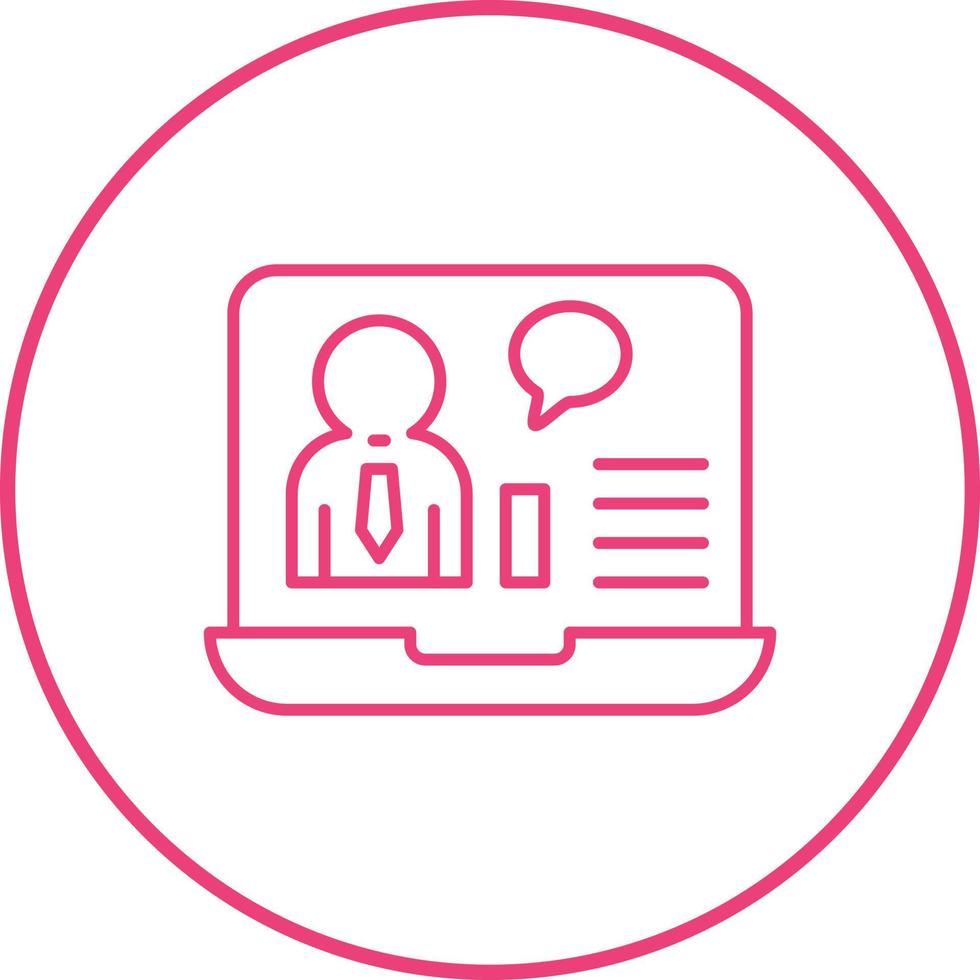 Online Job Interview Vector Icon