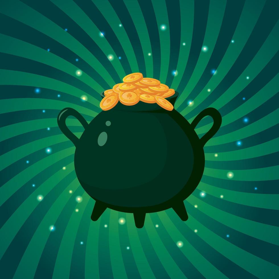 Pot of gold. Saint Patrick's Day vector