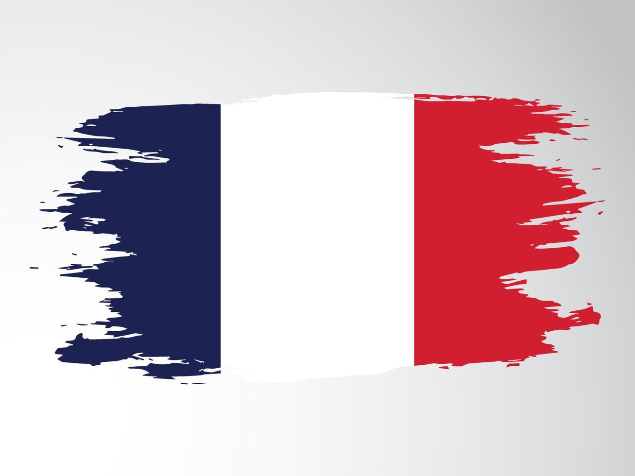 Vector flag of France drawn with a brush