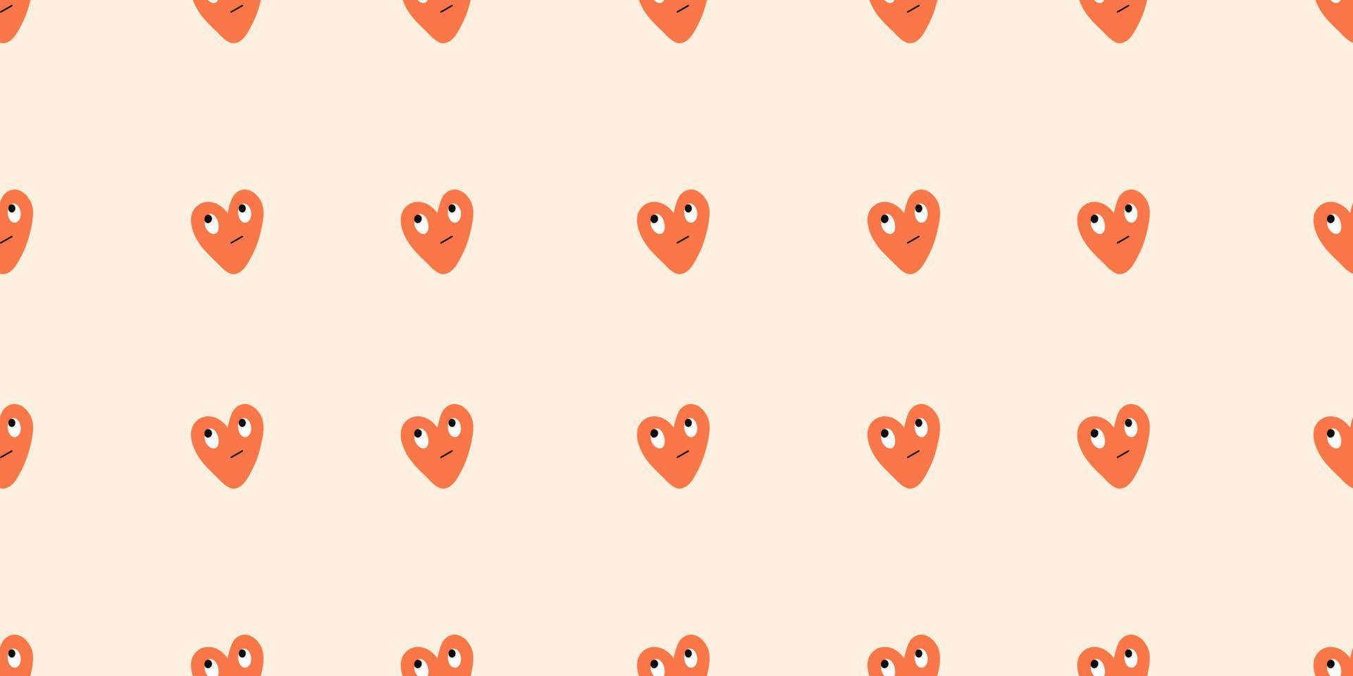 Seamless pattern with shapes of hearts vector