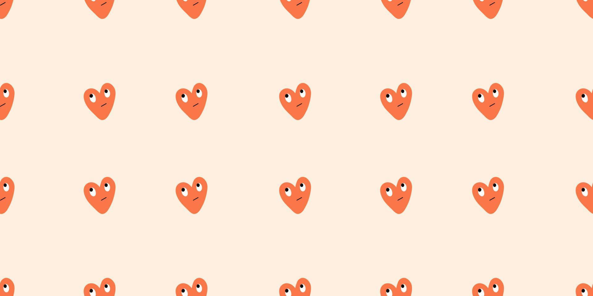 Seamless pattern with shapes of hearts vector