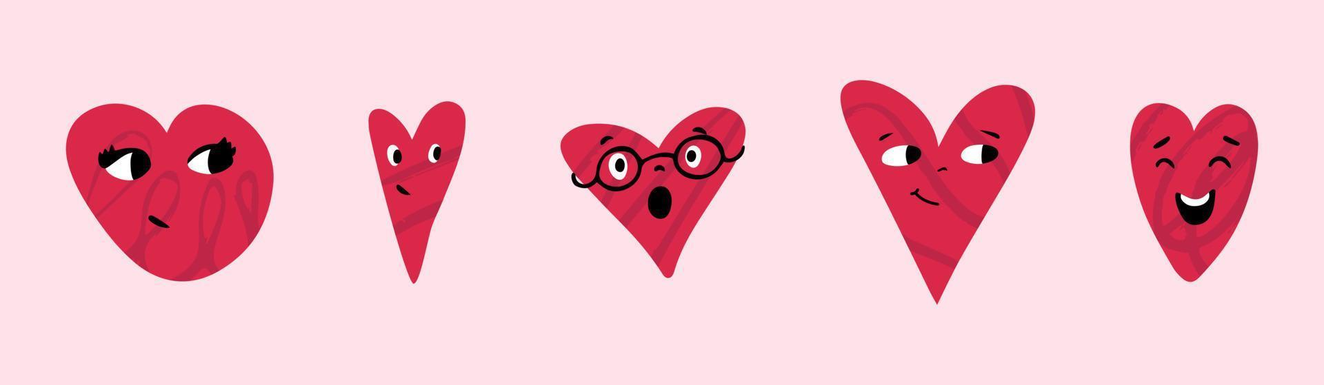 Viva magenta heart emoticons vector