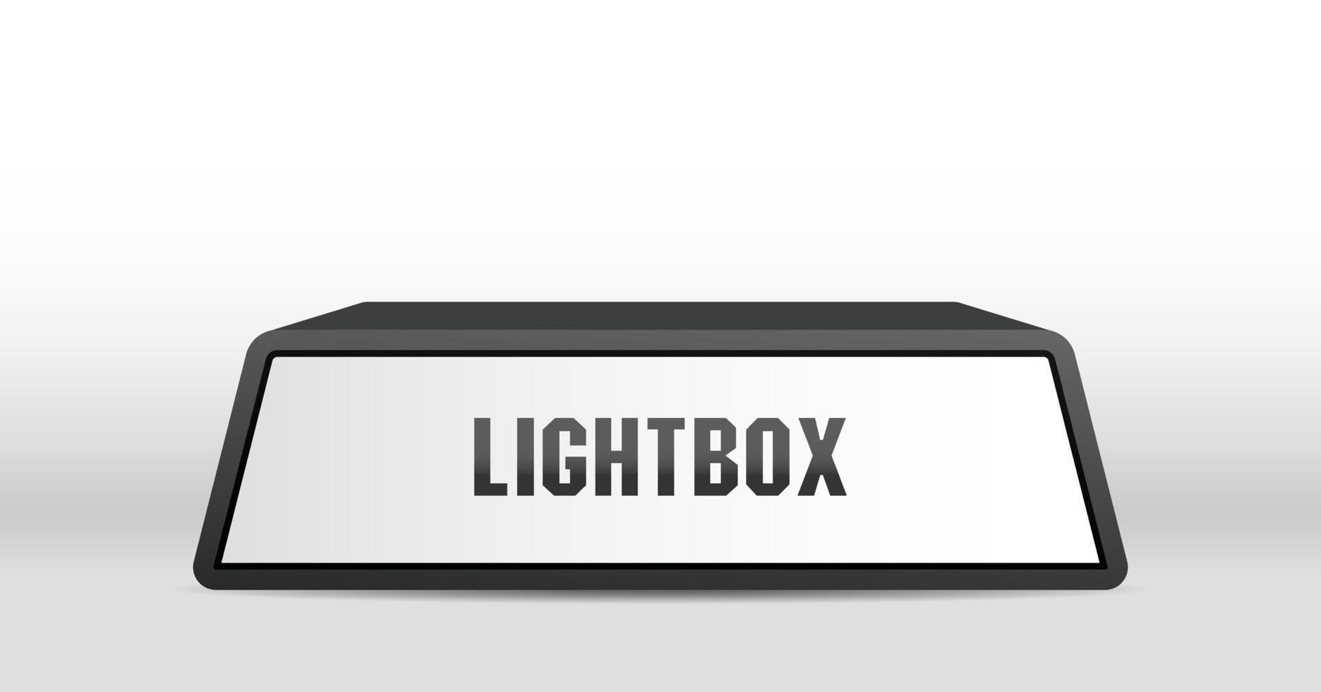 cool minimal black lightbox 3d illustration vector