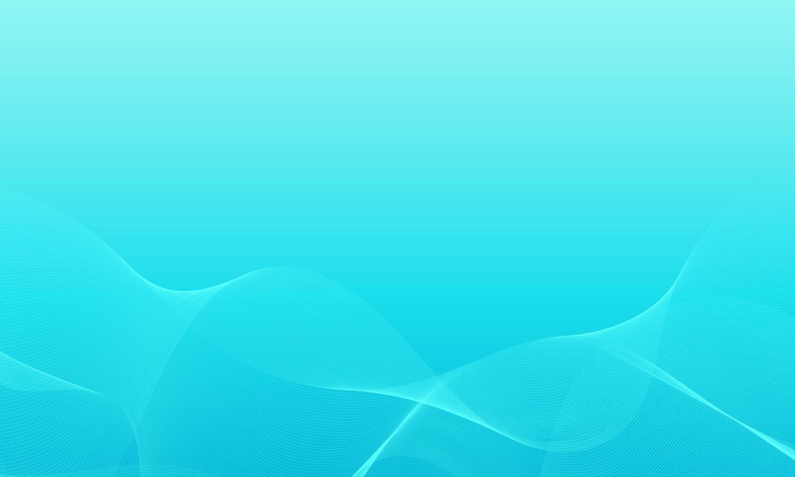 Abstract 3d ocean blue wavy lines spectrum vector background