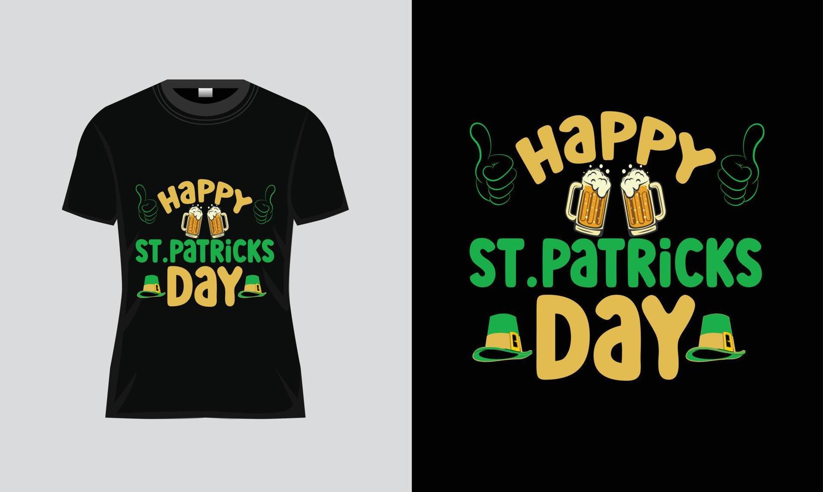 Happy St. Patrick's Day l vactore typography t shirt designhandwritten lettering quote for postcards, banners, invitation, posters, vector