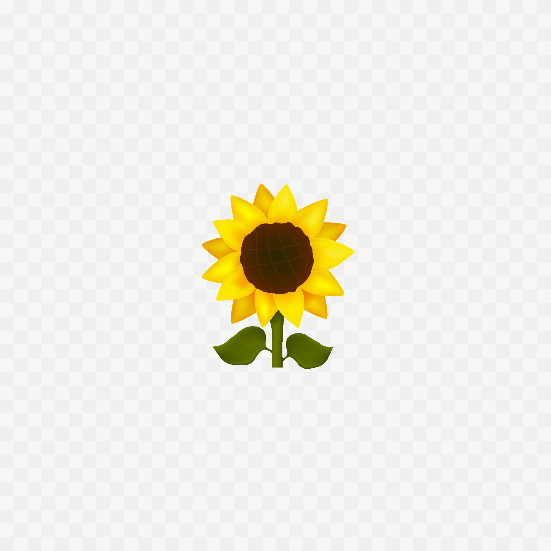 Sunflower emoji icon. Isolated on white. Yellow flower. Vector 20257881