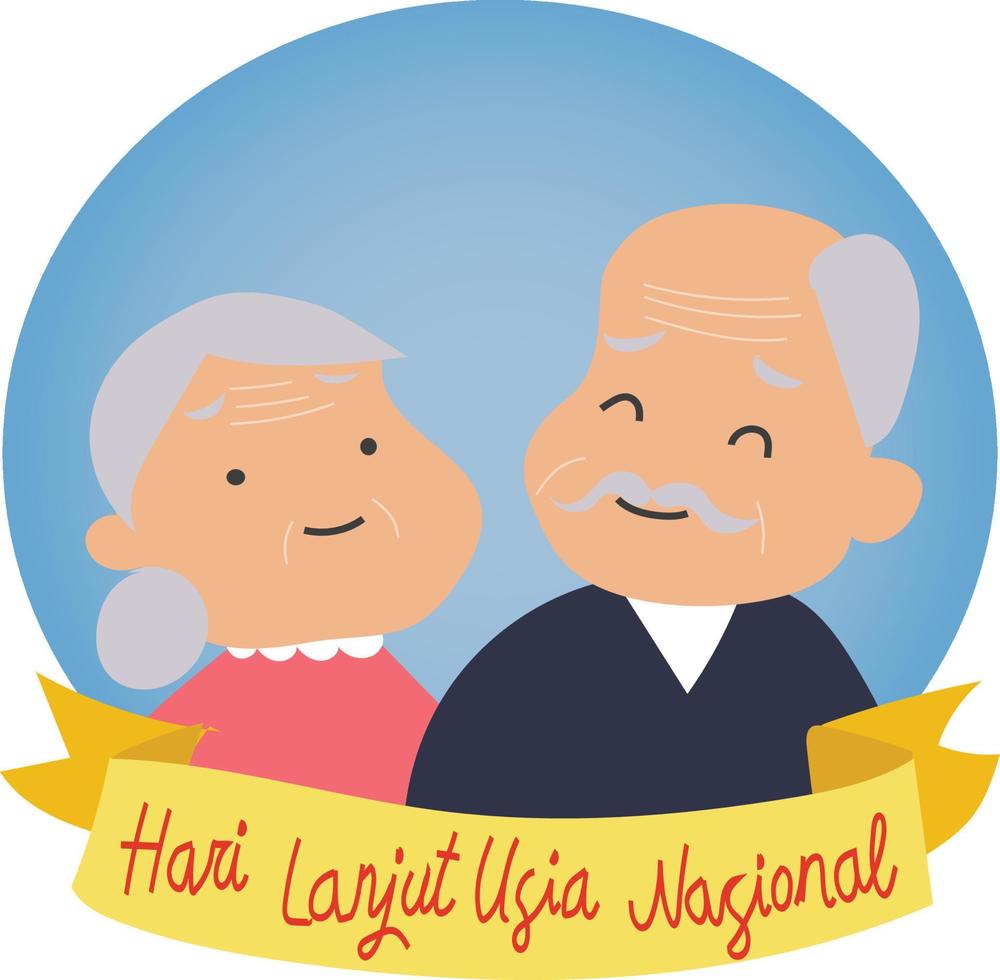 grandparents day is celebrated every year on 23 July. vector