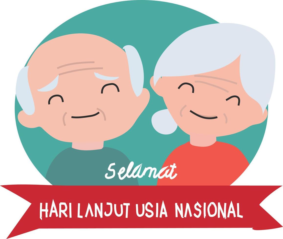 grandparents day is celebrated every year on 23 July. vector