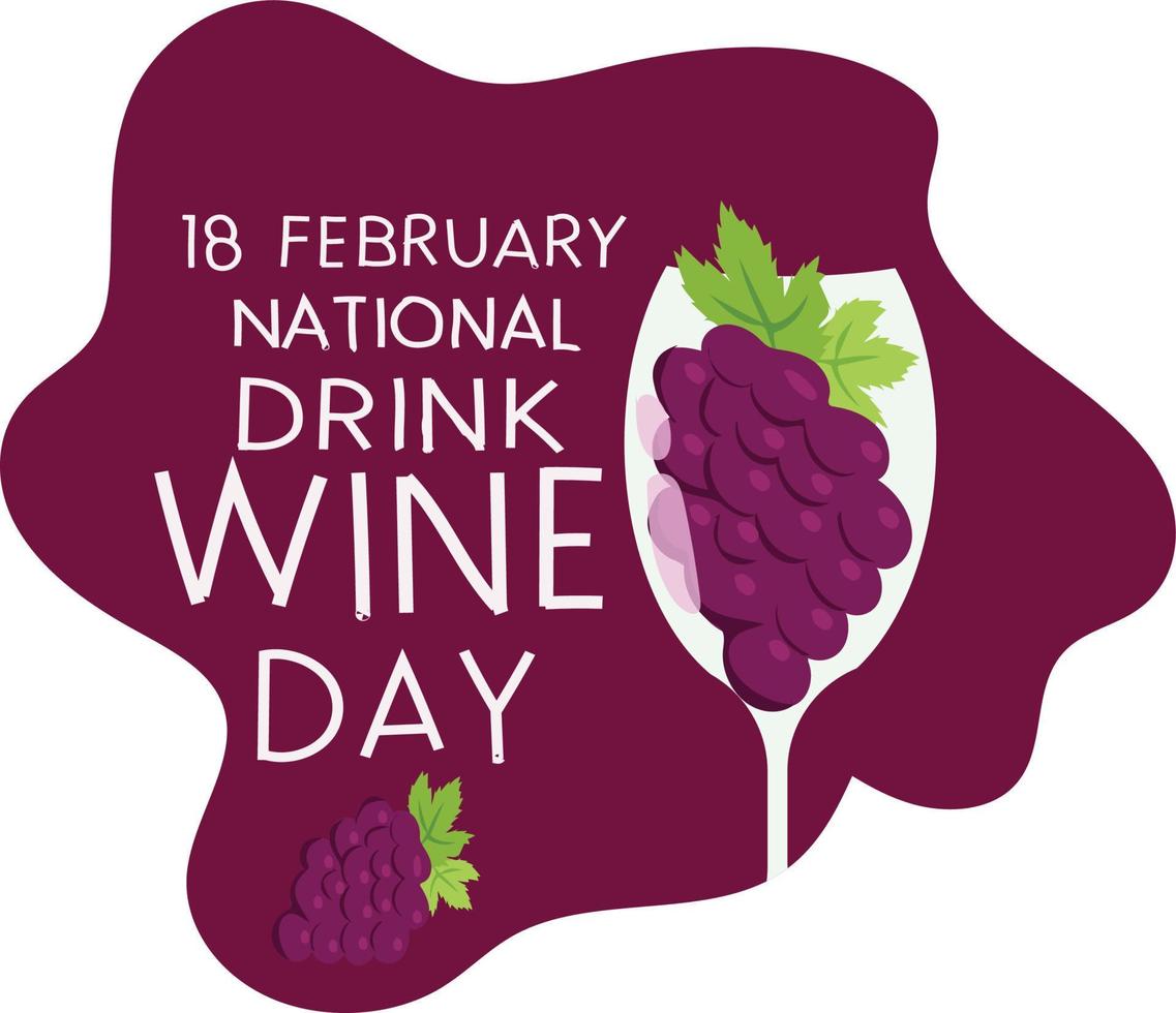 national drink wine day Vector illustration.