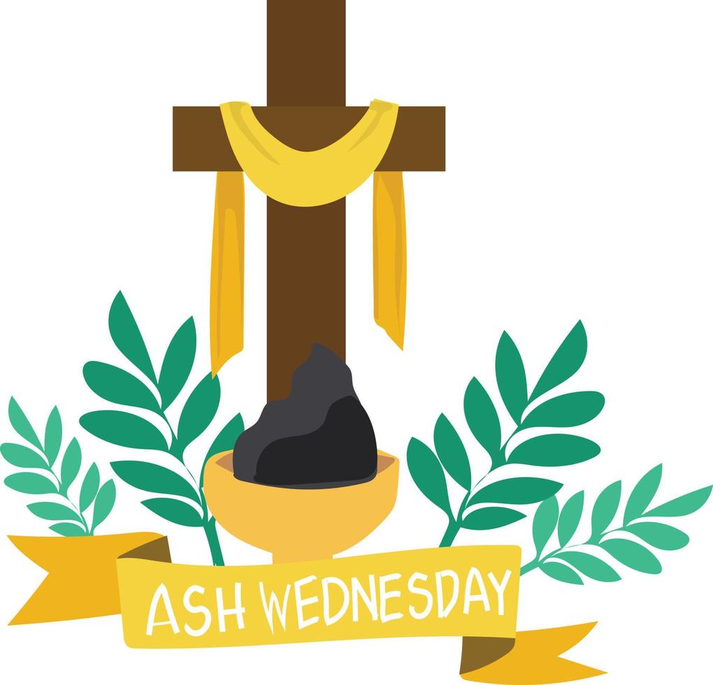 Ash Wednesday Vector illustration.