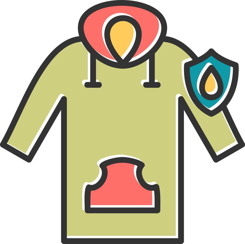 Waterproof Hoodie Vector Icon
