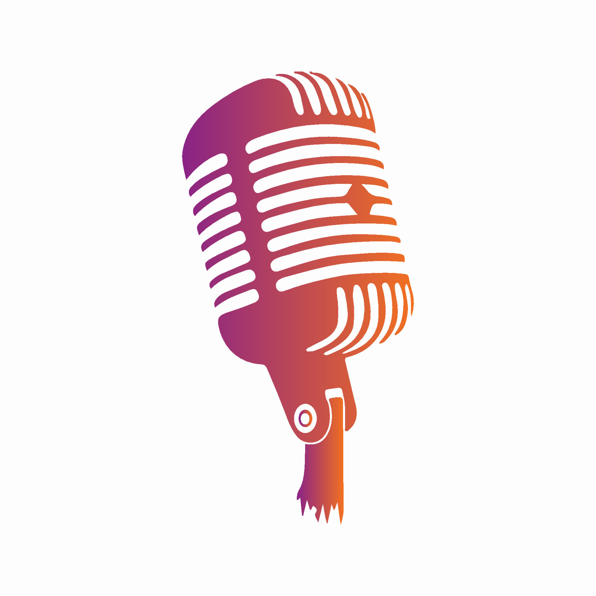 retro micrófono en color estilo. estudio micrófono logo. karaoke vector